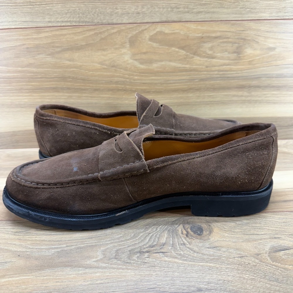 J Harvey Lug One Suede Loafers Mens 13 Brown Suede Light Weight Shoes - Picture 7 of 12